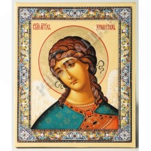 Икона настольная на подставке, объемная печать (Ангел Хр.)